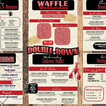 Sally's Southern - Check out our Weekly Specials! Beer, Bourbon, and Burger Monday, Fat Tuesday, Double Down Wednesday with Waffles & Lobster, and More! - Southern Near Me - Staten Island, New York Sally's Southern - Check out our Weekly Specials! Beer, Bourbon, and Burger Monday, Fat Tuesday, Double Down Wednesday with Waffles & Lobster, and More! - Southern Near Me - Staten Island, New York