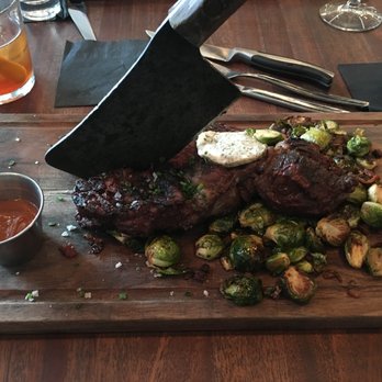STIRR - Frontier Ribey: 20 oz, 21 Day dry -aged Ribeye. Great steak. Awesome presentation. - Cocktail Bars Near Me - Dallas, Texas STIRR - Frontier Ribey: 20 oz, 21 Day dry -aged Ribeye. Great steak. Awesome presentation. - Cocktail Bars Near Me - Dallas, Texas