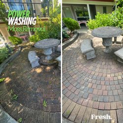 Fresh Cleaning Services - Pressure washing Patio