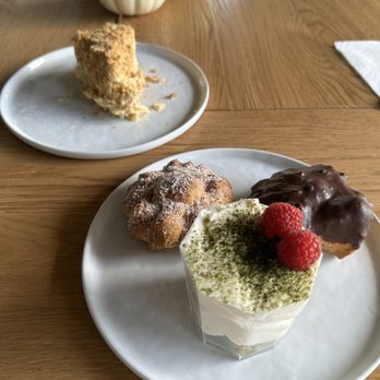Lele Cake - Matcha Tiramisu, Profiteroles, Napoleon Cake Slice - Coffee & Tea Near Me - Los Gatos, California Lele Cake - Matcha Tiramisu, Profiteroles, Napoleon Cake Slice - Coffee & Tea Near Me - Los Gatos, California