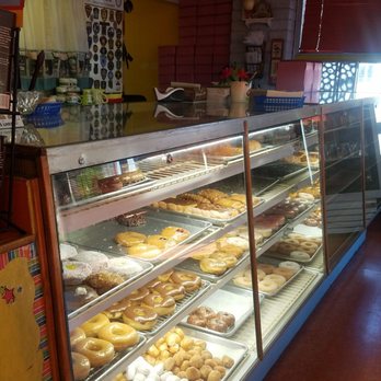 Alvernon Donut Shop - More inside plus pretty little donuts on display - Coffee & Tea Near Me - Tucson, Arizona