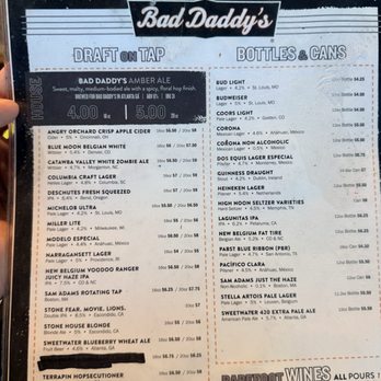 Bad Daddy's Burger Bar - Beer menu - Bars Near Me - Columbia, South Carolina Bad Daddy's Burger Bar - Beer menu - Bars Near Me - Columbia, South Carolina