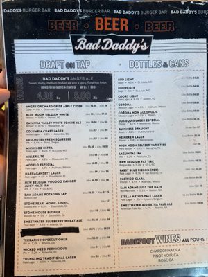 Menu photo 3 Bad Daddy's Burger Bar Columbia, SC Menu photo 3 Bad Daddy's Burger Bar Columbia, SC