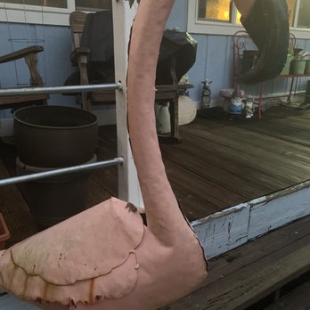 The Looking Glass - One of my favorite finds from Looking Glass! A metal flamingo statue (mine has faded and rusted from the sun and river exposure). - Antiques Near Me - Jacksonville, Florida The Looking Glass - One of my favorite finds from Looking Glass! A metal flamingo statue (mine has faded and rusted from the sun and river exposure). - Antiques Near Me - Jacksonville, Florida