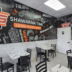 Shawarma Time - Nice, clean, bright, welcoming design.