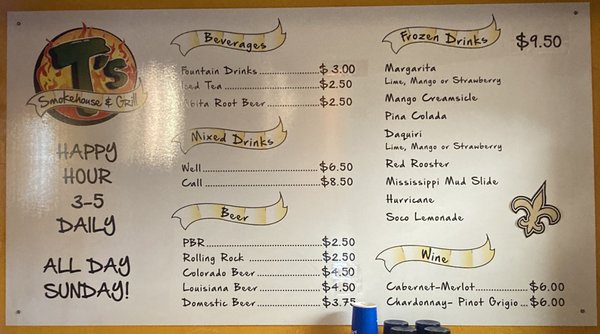 Menu photo 1 T's Smokehouse & Grill Silverton, CO Menu photo 1 T's Smokehouse & Grill Silverton, CO