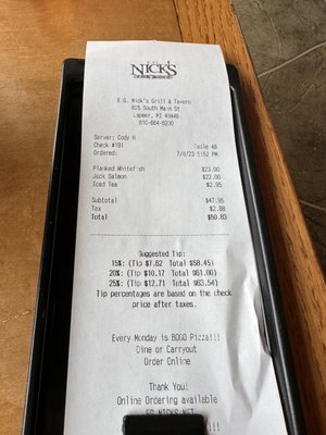 E.G. Nicks Grill & Tavern by null