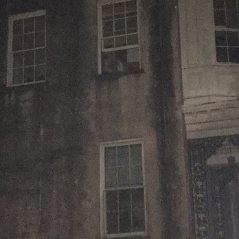 Blue Orb Tours - A figure in the upper, middle window. 432 Abercorn October 10th, 2019 - Tours Near Me - Savannah, Georgia