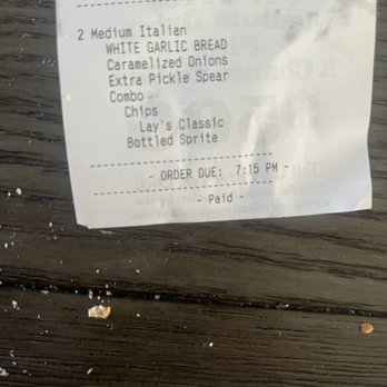 Firehouse Subs - Receipt - Fast Food Near Me - Cedar City, Utah