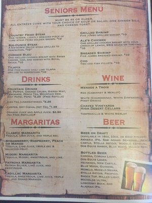 Menu photo 6 Ale's Steakhouse & Bar Ridgecrest, CA