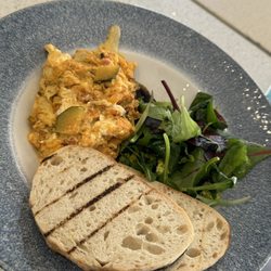 Bay Restaurant - Menmen veggies with scrambled eggs and sour dough. €14