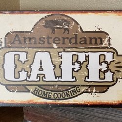 Amsterdam Cafe - Old time sign