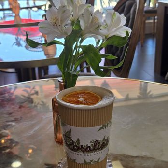 Rosalia's Botanical Cafe - Orange almond latte - Desserts Near Me - Boca Raton, Florida