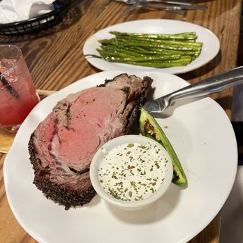 Perini Ranch Steakhouse - The last prime rib for the day(snagged by my niece) - Steakhouses Near Me - Buffalo Gap, Texas
