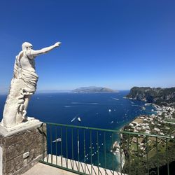 Hotel Caesar Augustus - Julius Caesar statue over the port of Capri