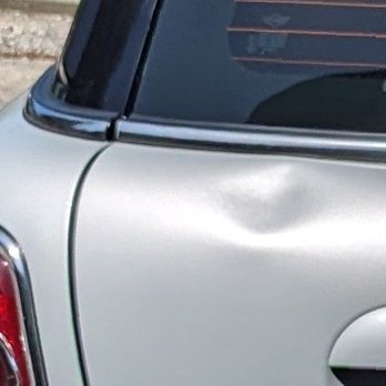 CityDent - Paintless Dent Removal - Silver MINI, dent on liftgate - Mobile Dent Repair Near Me - Brisbane, California