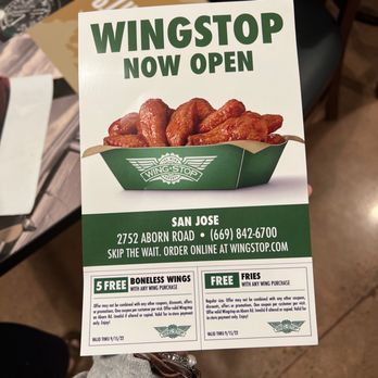 Wingstop - THEY GAVE US COUPONS??? YAYYAYAYAY SO HAPPY - Chicken Wings Near Me - San Jose, California Wingstop - THEY GAVE US COUPONS??? YAYYAYAYAY SO HAPPY - Chicken Wings Near Me - San Jose, California