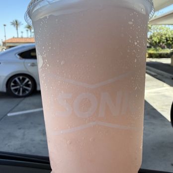 Sonic Drive-In - Peach Slush! 1/2 price during certain hours. - Burgers Near Me - DUARTE, California Sonic Drive-In - Peach Slush! 1/2 price during certain hours. - Burgers Near Me - DUARTE, California