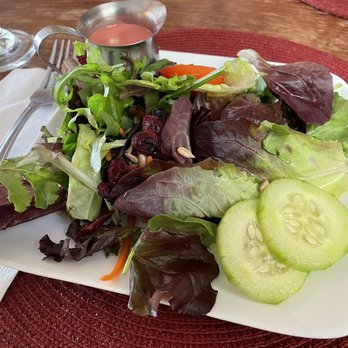 Nuckleweed Place - Side salad was quite large. The raspberry vinaigrette dressing was quite delicious and seemed homemade! - American Near Me - La Luz, New Mexico Nuckleweed Place - Side salad was quite large. The raspberry vinaigrette dressing was quite delicious and seemed homemade! - American Near Me - La Luz, New Mexico