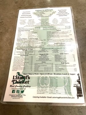 Menu photo 7 Lizard's Thicket Columbia, SC