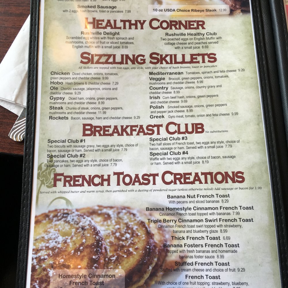 Rockets Cafe - Part of the regular menu - there are many more pages. - American Near Me - Rushville, Illinois Rockets Cafe - Part of the regular menu - there are many more pages. - American Near Me - Rushville, Illinois