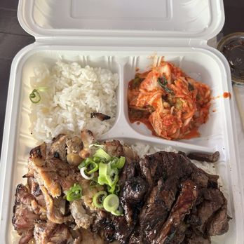 Gushi - Combo Plate beef and chicken - Korean Near Me - Los Angeles, California