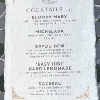 The Rising Sun - Drink menu - Southern Near Me - Los Angeles, California