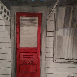 Elliott Jordan Studio Gallery - The Red Door acrylic Elliott Jordan