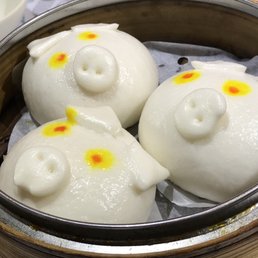 Piggy custard buns. Cute and yummy. Piggy custard buns. Cute and yummy.