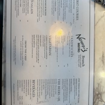 Nonni's Bistro - Menu - Modern European Near Me - Pleasanton, California