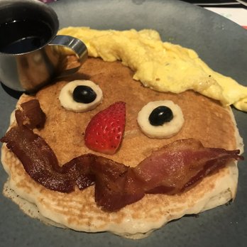 Ted's Bulletin 14th - Mr. Breakfast from the kids menu with 2 scrambled eggs. The pancake was fluffy & delicious. - Breakfast & Brunch Near Me - Washington, DC, District of Columbia Ted's Bulletin 14th - Mr. Breakfast from the kids menu with 2 scrambled eggs. The pancake was fluffy & delicious. - Breakfast & Brunch Near Me - Washington, DC, District of Columbia