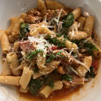 Ketchum Grill - Ziti with sausage and spicy tomato sauce - New American Near Me - Ketchum, Idaho Ketchum Grill - Ziti with sausage and spicy tomato sauce - New American Near Me - Ketchum, Idaho