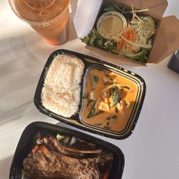 Thai Iced Tea (24 oz.), Awesome Combo Red Curry (Mild), Awesome BBQ Pork Thai Iced Tea (24 oz.), Awesome Combo Red Curry (Mild), Awesome BBQ Pork