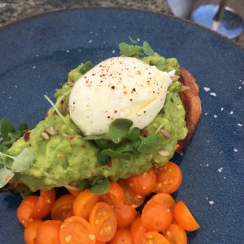 The Rooftop - Medium poached eggs, creamy avocado, and heirloom tomatoes - Asian Fusion Near Me - Beverly Hills, California The Rooftop - Medium poached eggs, creamy avocado, and heirloom tomatoes - Asian Fusion Near Me - Beverly Hills, California