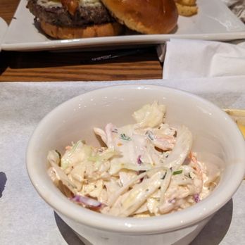 Rock Bottom Restaurant & Brewery - Coleslaw and burger - American Near Me - Colorado Springs, Colorado Rock Bottom Restaurant & Brewery - Coleslaw and burger - American Near Me - Colorado Springs, Colorado