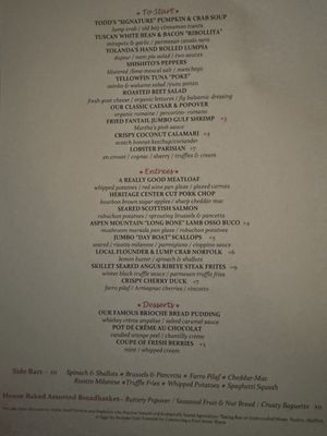 Menu photo 7 Todd Jurich's Bistro Norfolk, VA
