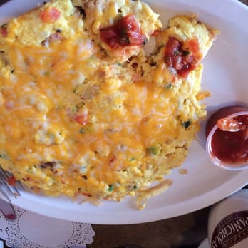 Benny's Place - Mmmmm. A great Lenten breakfast. A sun devil scrambler with no ham and pancakes. - Breakfast & Brunch Near Me - Oswego, Illinois