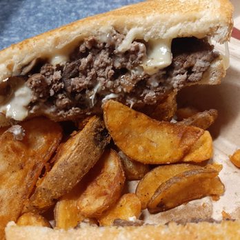 Six Penny Jug - Swiss mushroom burger with fries. Bread tasted like cleaning chemicals and the meat was dry.. Totally inedible. - Pubs Near Me - Norridgewock, Maine Six Penny Jug - Swiss mushroom burger with fries. Bread tasted like cleaning chemicals and the meat was dry.. Totally inedible. - Pubs Near Me - Norridgewock, Maine