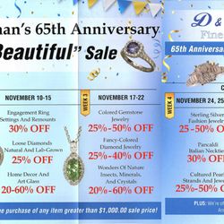 D & M Perlman Fine Jewelry and Gifts - Celebrating 65 Years in business!! Tremendous savings all month long! Thank you Elgin and Dundee!