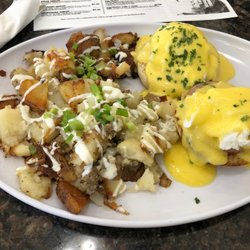 Genoa City Travel Center - Classic Eggs Benedict w/Yolo Potatoes