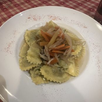 Le Fer Rouge - English translation- Ravioli in broth, with vegetables. - Alsatian Near Me - Colmar, 68 Le Fer Rouge - English translation- Ravioli in broth, with vegetables. - Alsatian Near Me - Colmar, 68