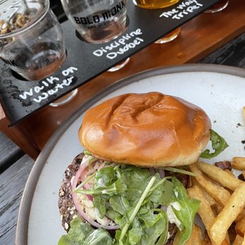 Bold Monk Brewing - Lamb burger - Brewpubs Near Me - Atlanta, Georgia
