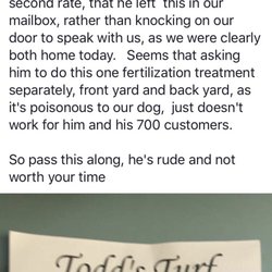Todd's Turf - ....decide for yourself.