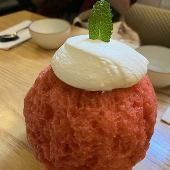 Tonchin - strawberry kaki-gori (shave ice) - Ramen Near Me - Brooklyn, New York