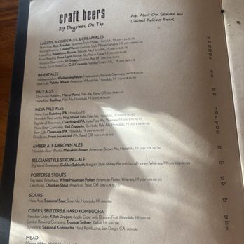 Monkeypod Kitchen - Beer menu - Hawaiian Near Me - Kapolei, Hawaii