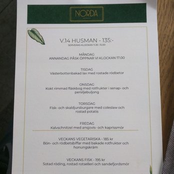 Norda Bar & Grill - Today's lunch specials - Scandinavian Near Me - Göteborg, O Norda Bar & Grill - Today's lunch specials - Scandinavian Near Me - Göteborg, O