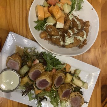 Leftovers Cafe - Fried Tuna & Basil Roll, grouper nuggets - Seafood Near Me - Jupiter, Florida