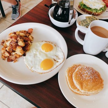 Harding Cafe - Two eggs with pancakes - Breakfast & Brunch Near Me - Chicago, Illinois