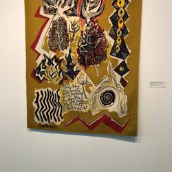 Leepa-Rattner Museum of Art - Another petit point of the burning bush with the biblical passage stitched into the picture.