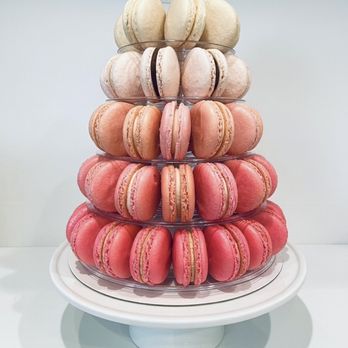 Nouvelle Macarons and Specialty Cakes - Pink Ombré Macaron Tower - Custom Cakes Near Me Nouvelle Macarons and Specialty Cakes - Pink Ombré Macaron Tower - Custom Cakes Near Me